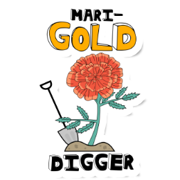 Marigold Digger Sticker